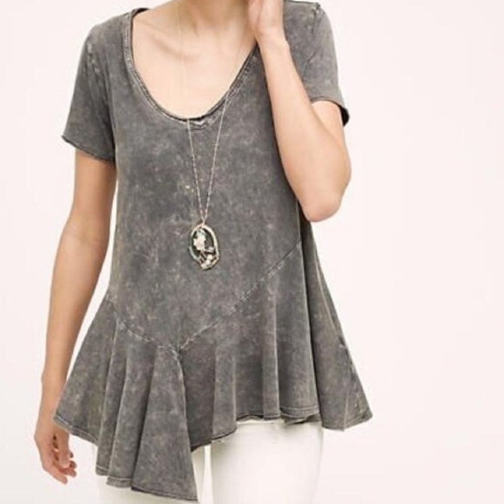 Anthropologie Eri & Ali - Asymmetrical Peplum Tee